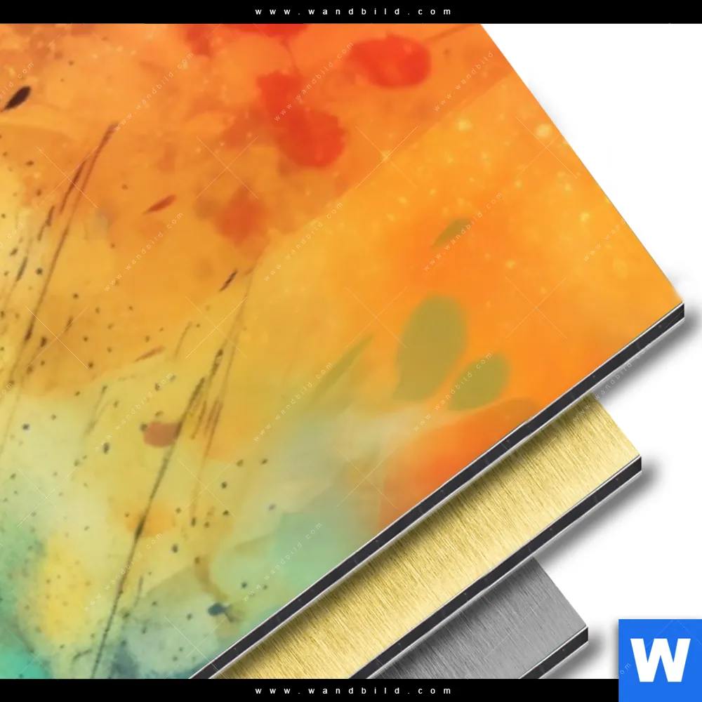 Aluminiumbild gebürstet | Farbenfrohes Hirschporträt | Panorama - Image 3