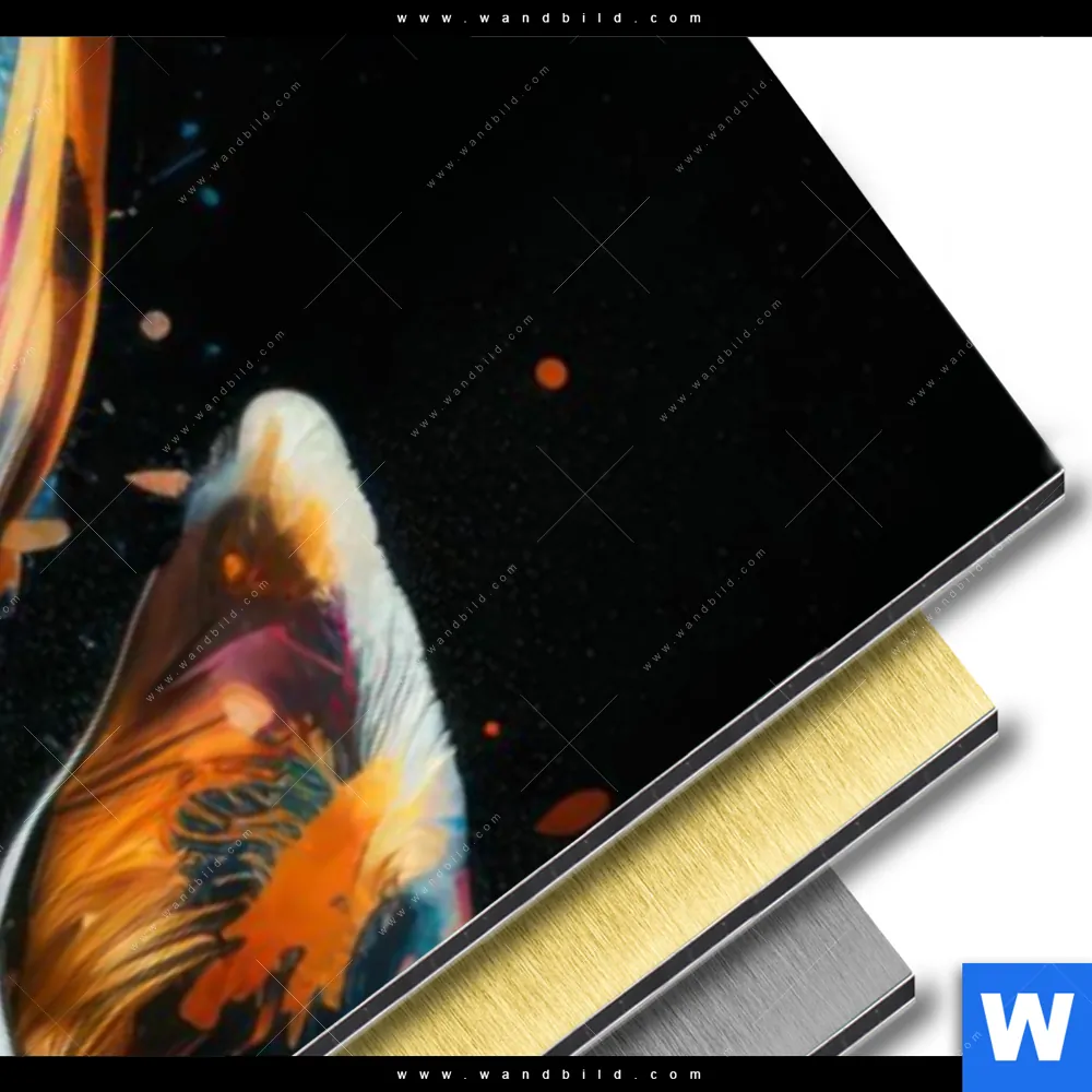 Aluminiumbild gebürstet | Hirsch-Kopf | Panorama - Image 3