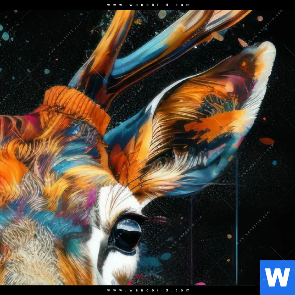 Aluminiumbild gebürstet | Hirsch-Kopf | Panorama - Image 4