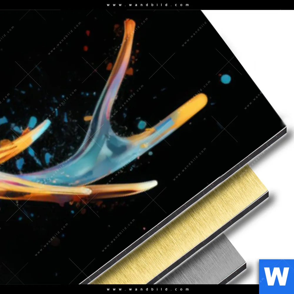 Aluminiumbild gebürstet | Hirsch-Kopf | Schmal - Image 3