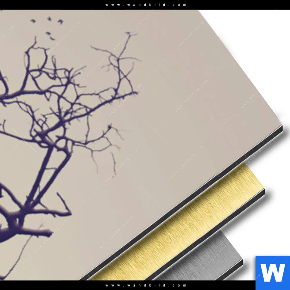 Aluminiumbild gebürstet | Hirsch & Wald No.1 | Schmal - Image 3