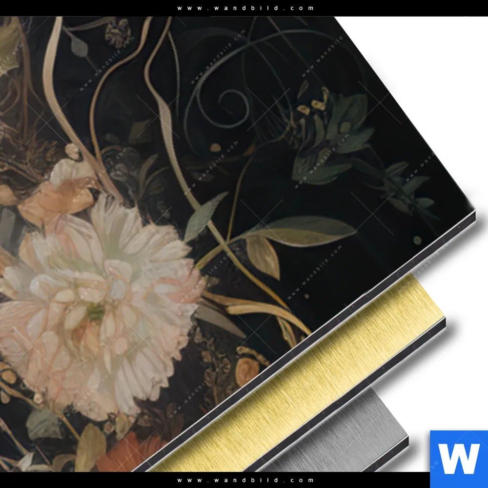 Aluminiumbild gebürstet | Reh Blumen | Panorama - Image 3