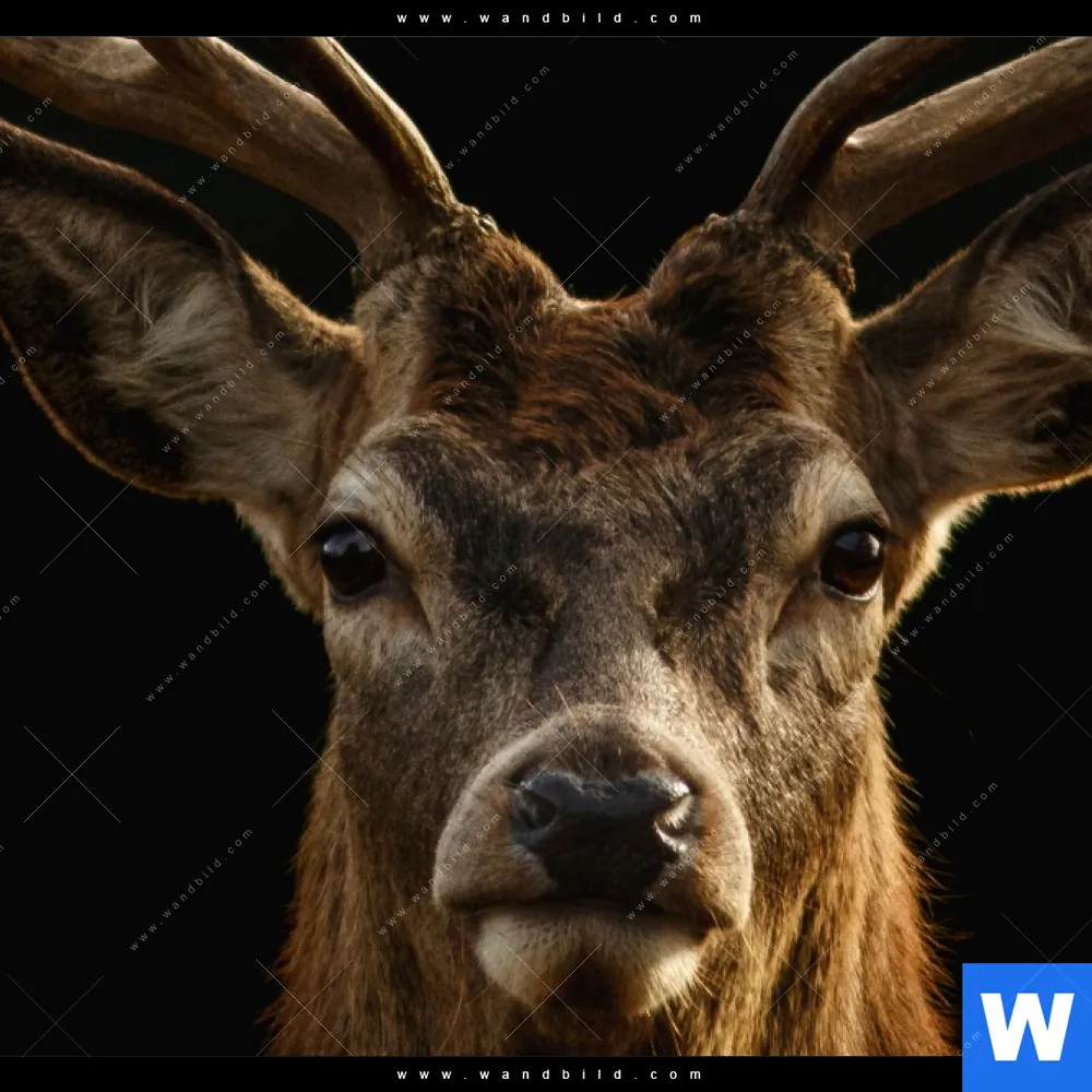 Aluminiumbild gebürstet | Rotwild Porträt | Panorama - Image 4