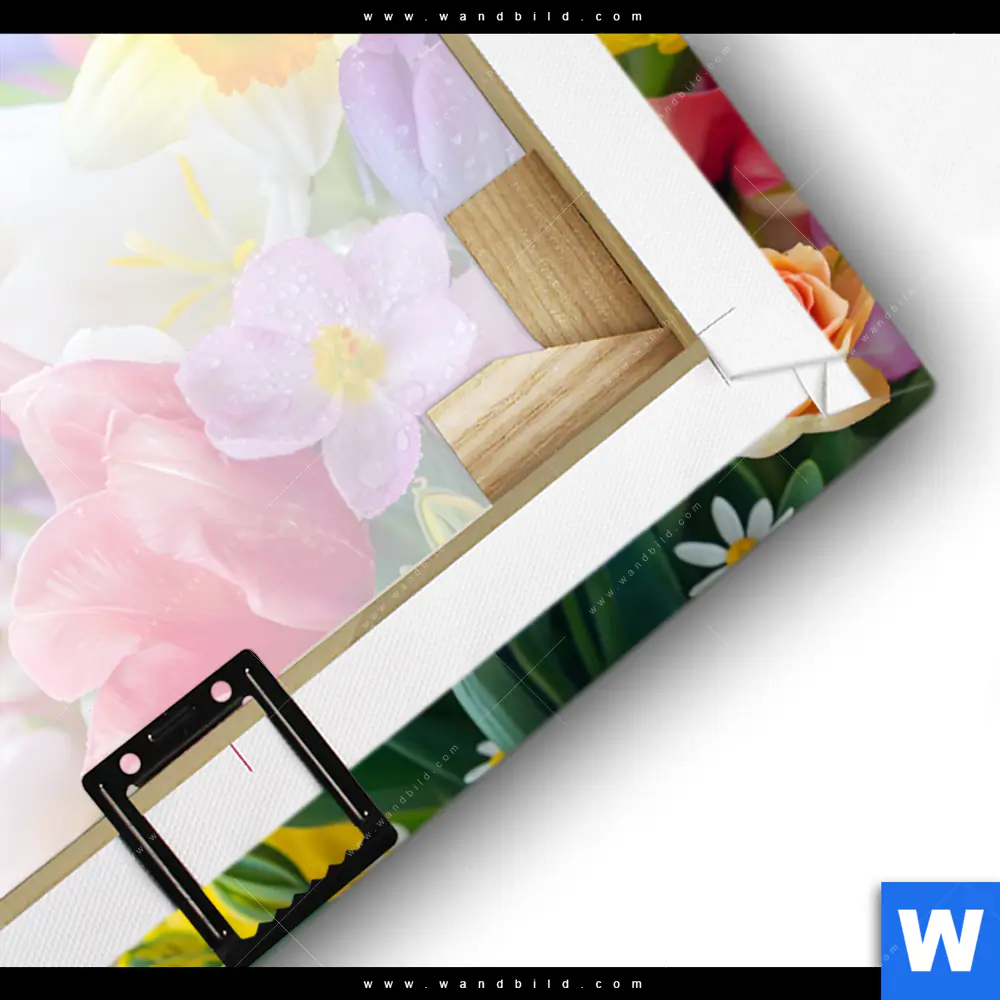 Leinwandbild | Farbenfrohe Frühlingsblüten | Querformat - Image 3