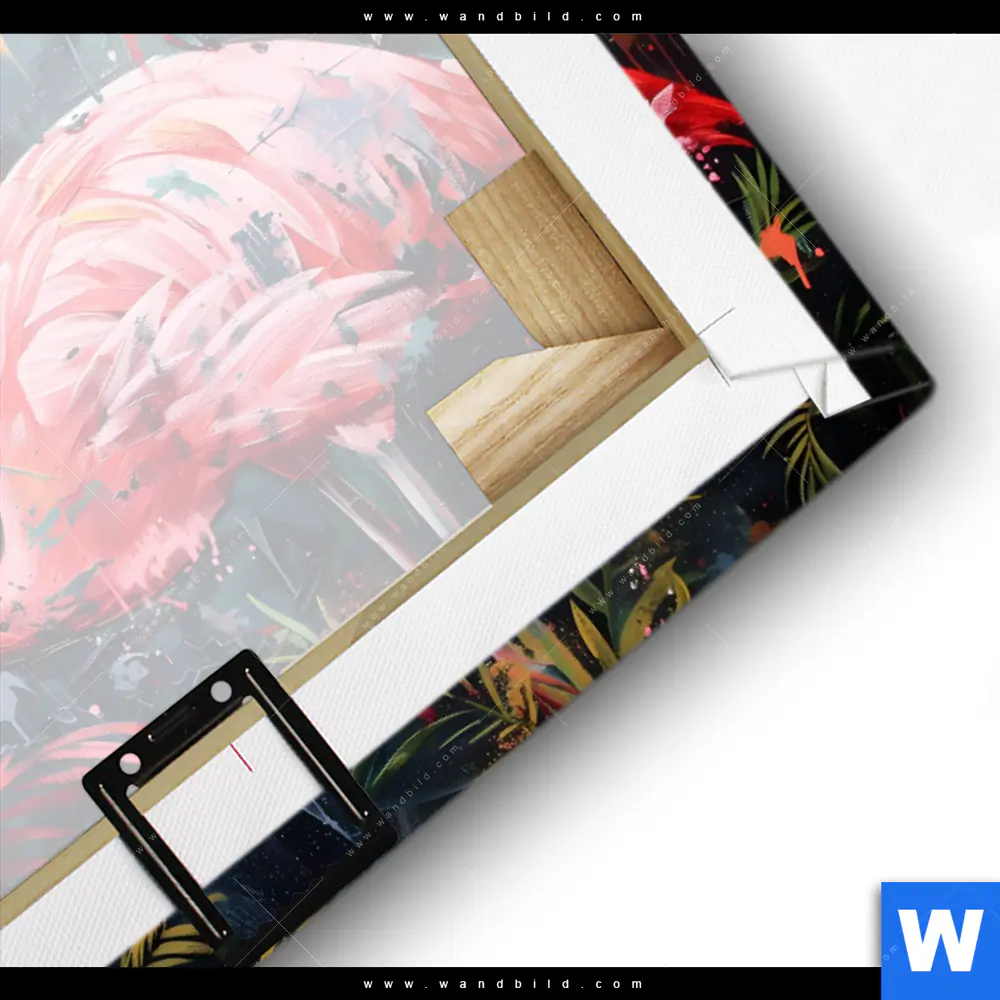Leinwandbild | Flamingo - Dschungel Eleganz | Querformat - Image 3