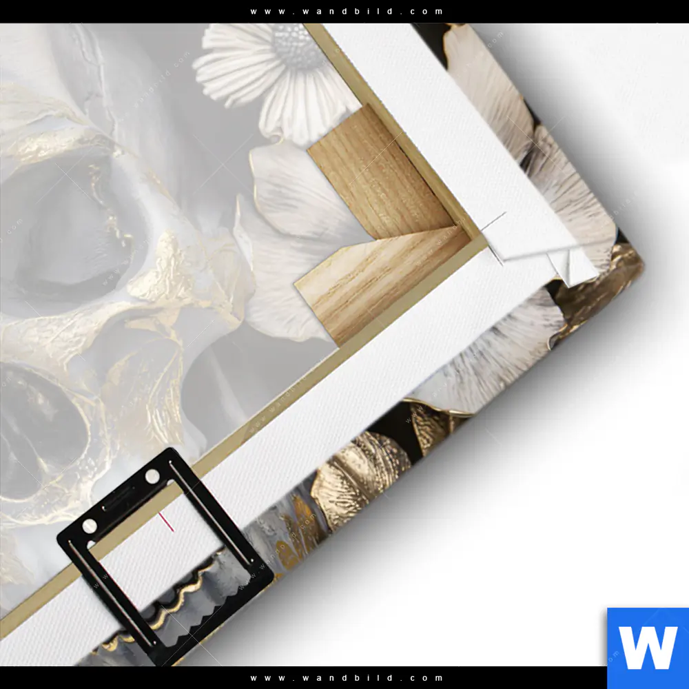 Leinwandbild | Floraler Totenschädel | Querformat - Image 3