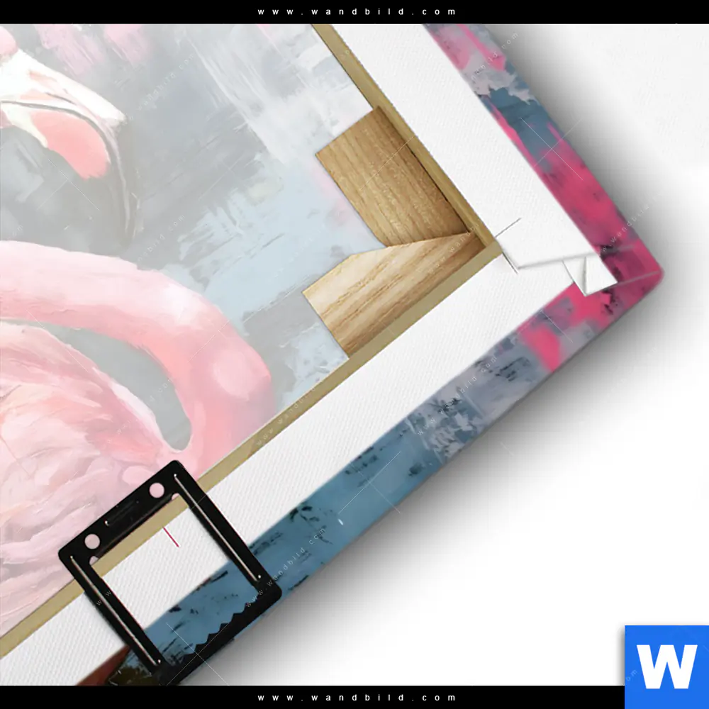 Leinwandbild | Kunstvoller Flamingo | Querformat - Image 3