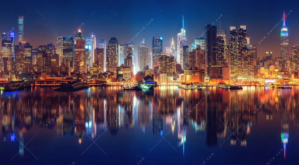 Leinwandbild | Manhattan bei Nacht | Panorama - Image 5