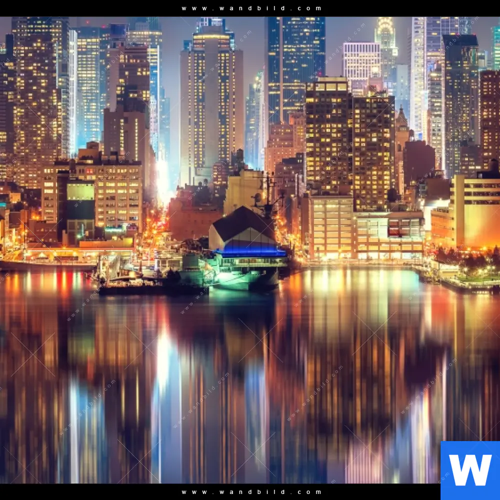Leinwandbild | Manhattan bei Nacht | Querformat - Image 4