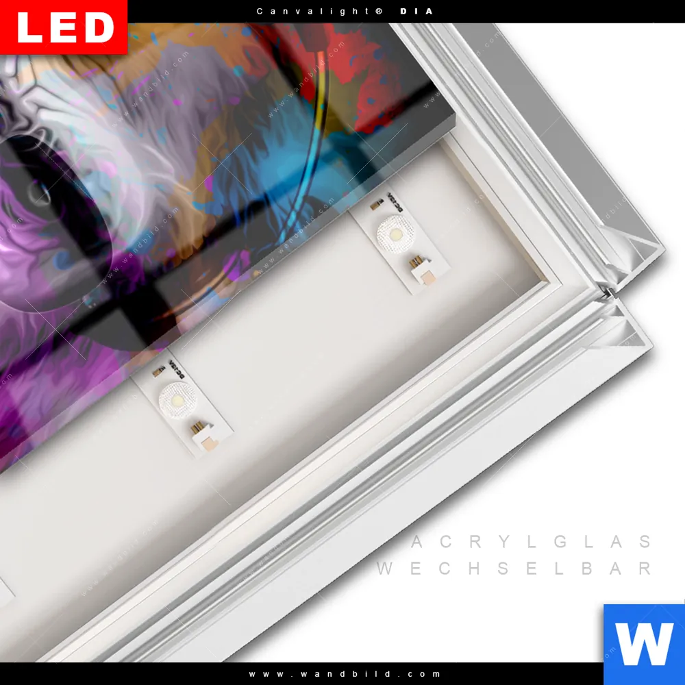 Leuchtbild Acrylglas Canvalight® DIA | Affe Pop Art No.1 | Hochformat - Image 3
