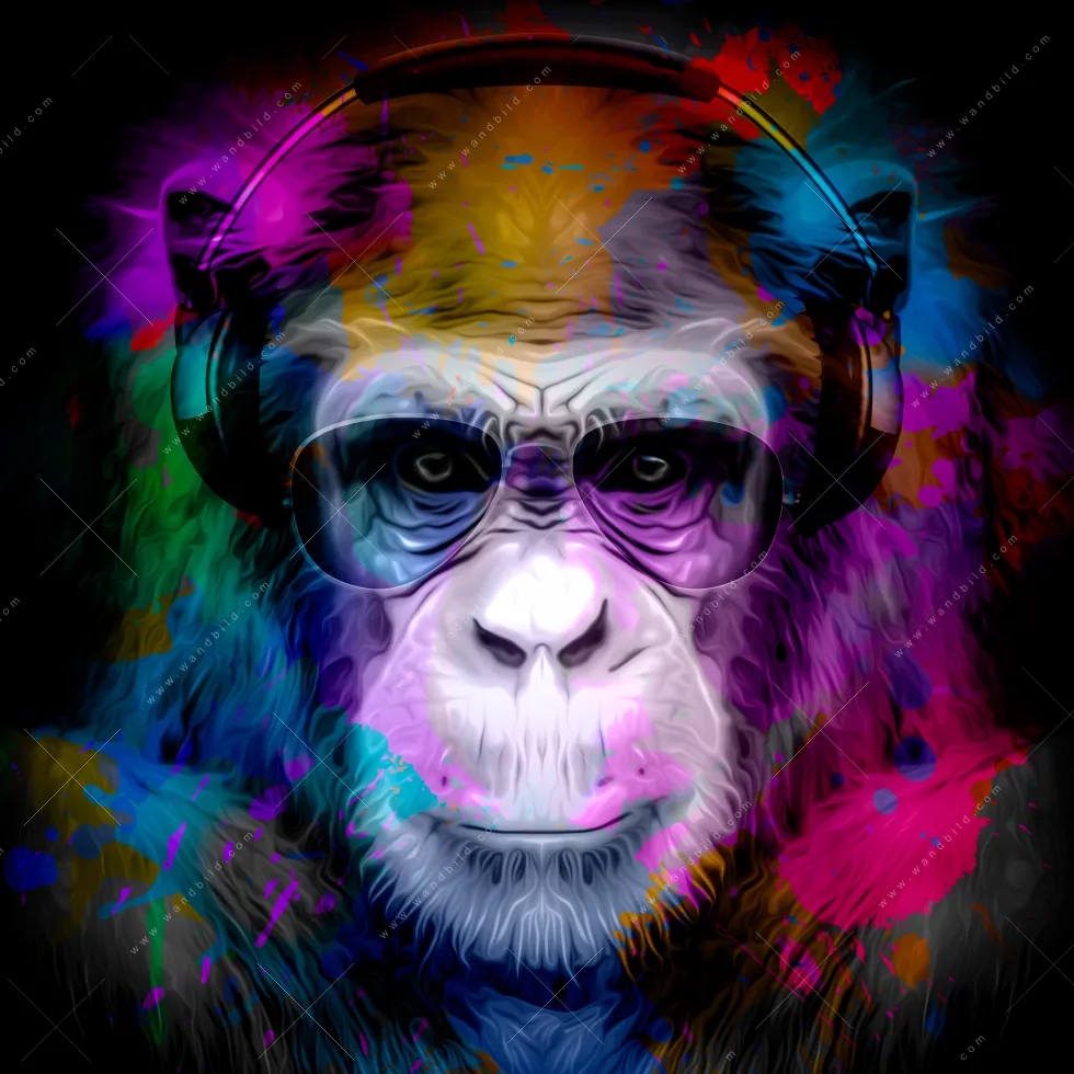 Leuchtbild Acrylglas Canvalight® DIA | Affe Pop Art No.1 | Hochformat - Image 5