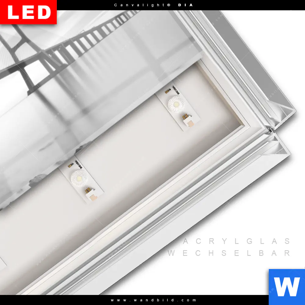 Leuchtbild Acrylglas Canvalight® DIA | Brücke am weiten Meer | Panorama - Image 3
