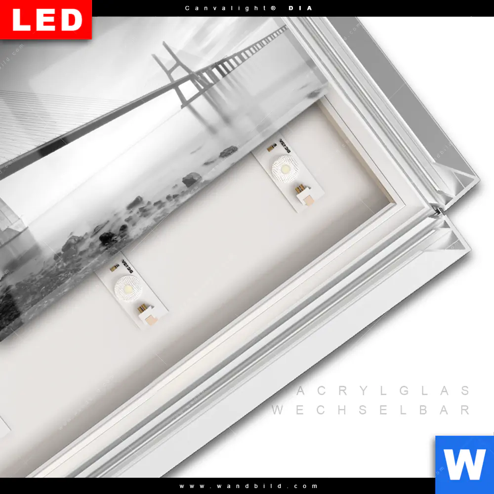 Leuchtbild Acrylglas Canvalight® DIA | Brücke am weiten Meer | Querformat - Image 3