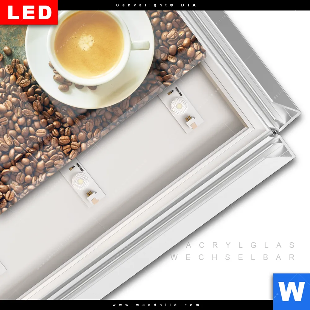 Leuchtbild Acrylglas Canvalight® DIA | Kaffee-Genuss | Querformat - Image 3