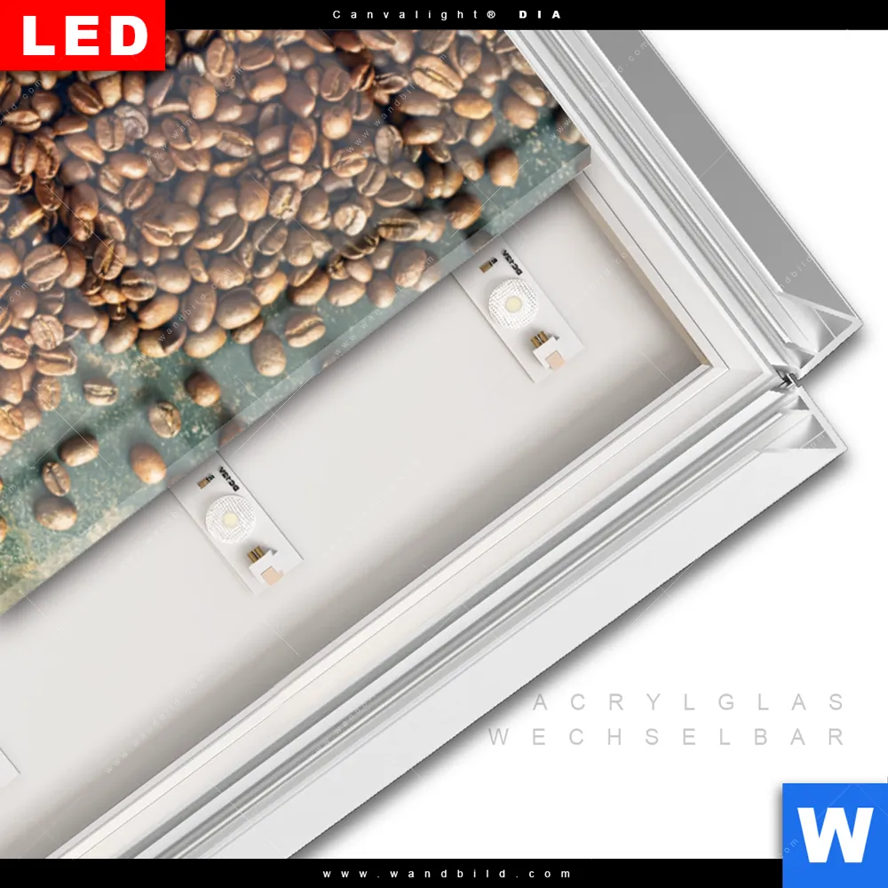 Leuchtbild Acrylglas Canvalight® DIA | Kaffee-Genuss | Schmal - Image 3
