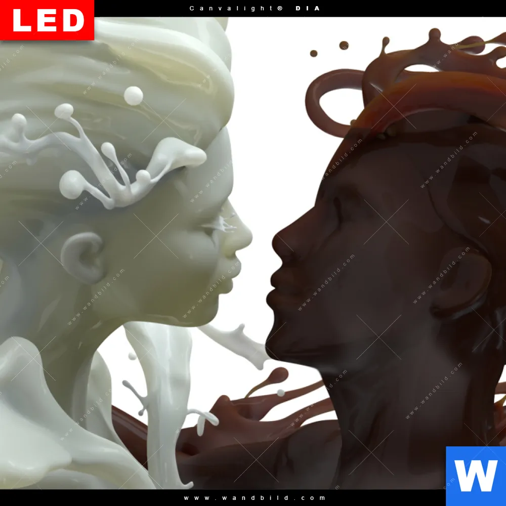 Leuchtbild Acrylglas Canvalight® DIA | Milch küsst Schokolade | Hochformat - Image 4