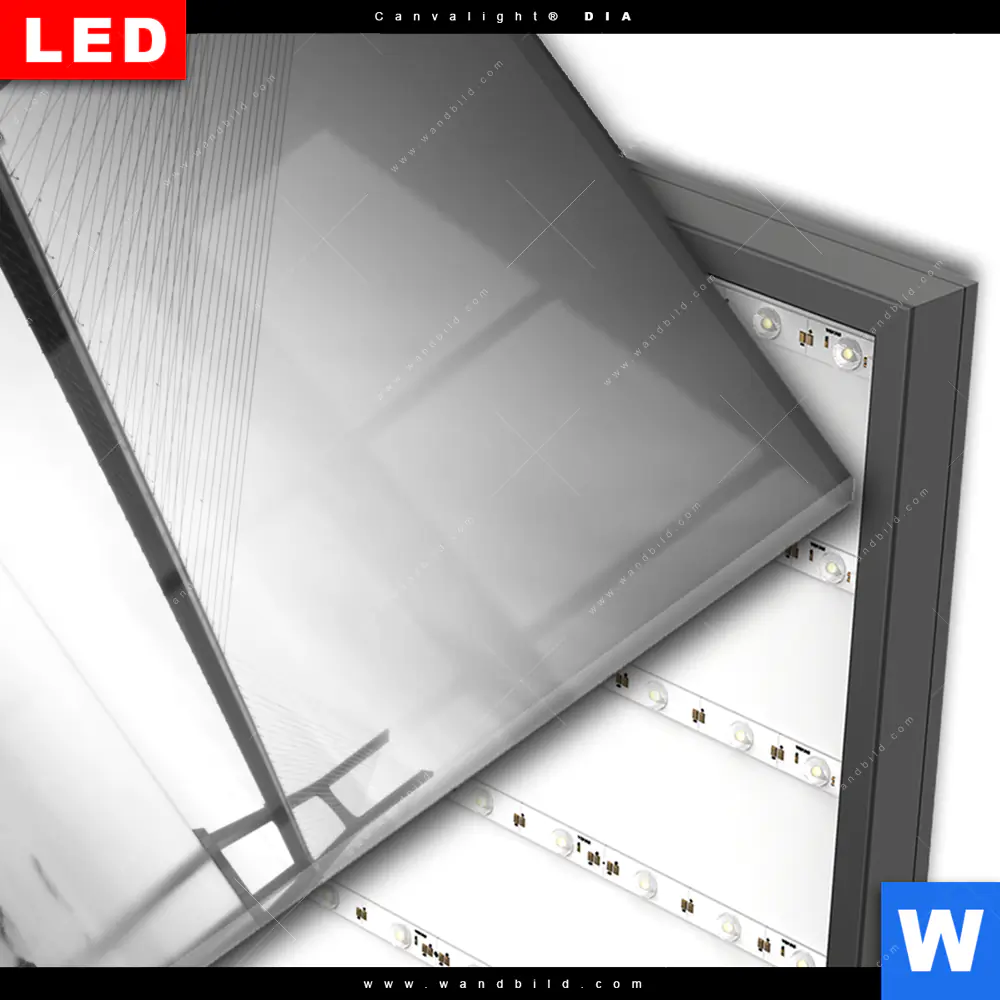 Wechselmotiv Acrylglas Canvalight® DIA | Brücke am weiten Meer | Quadrat - Image 3