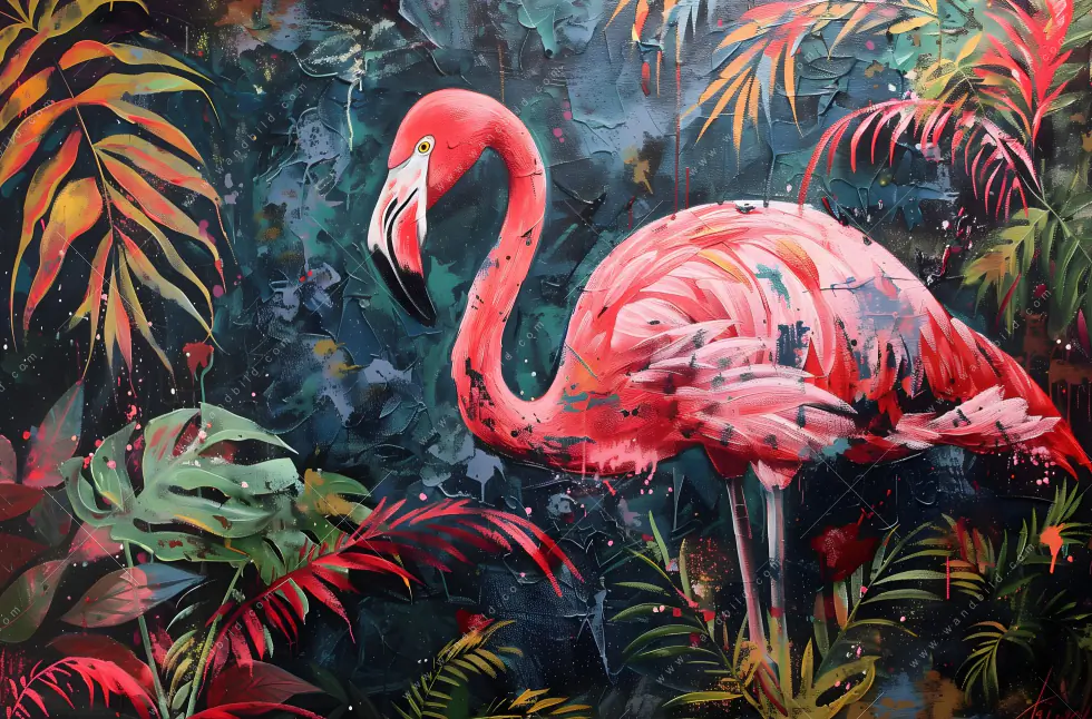 Wechselmotiv | Flamingo - Dschungel Eleganz | Panorama - Image 5