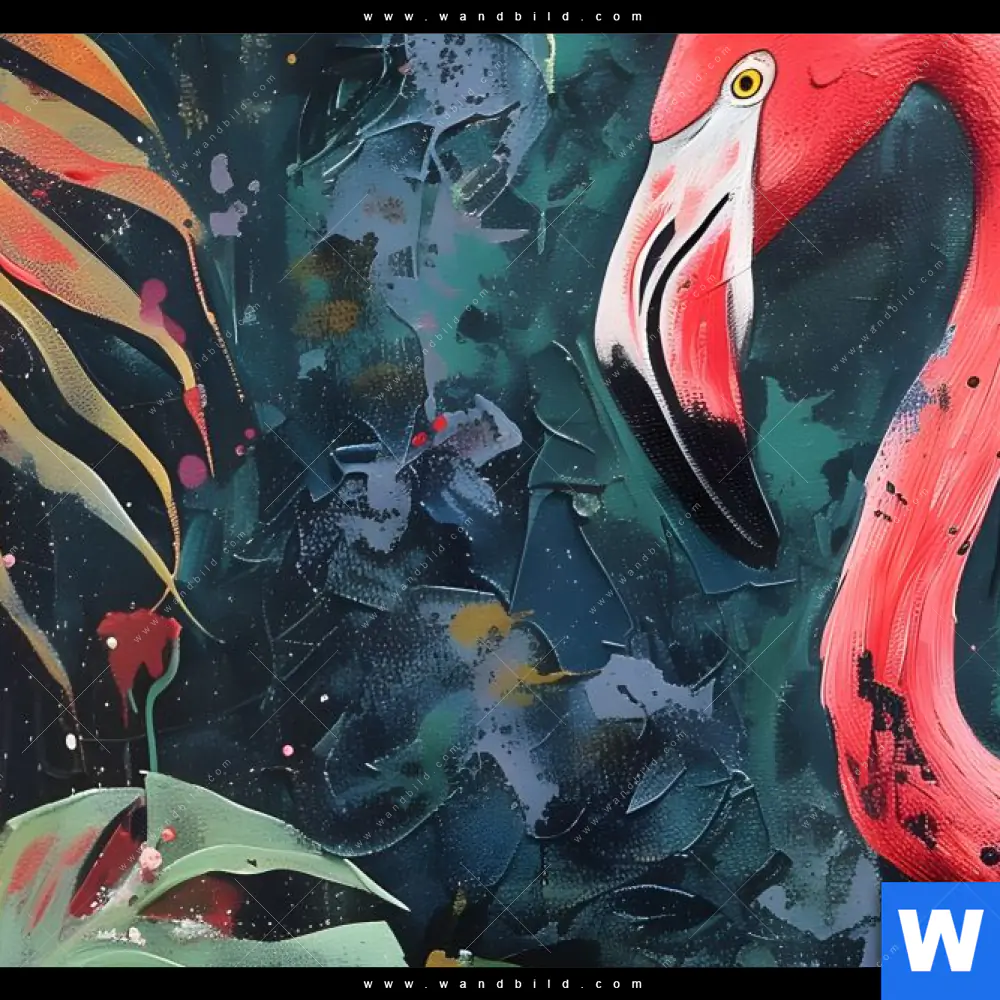 Wechselmotiv | Flamingo - Dschungel Eleganz | Quadrat - Image 4