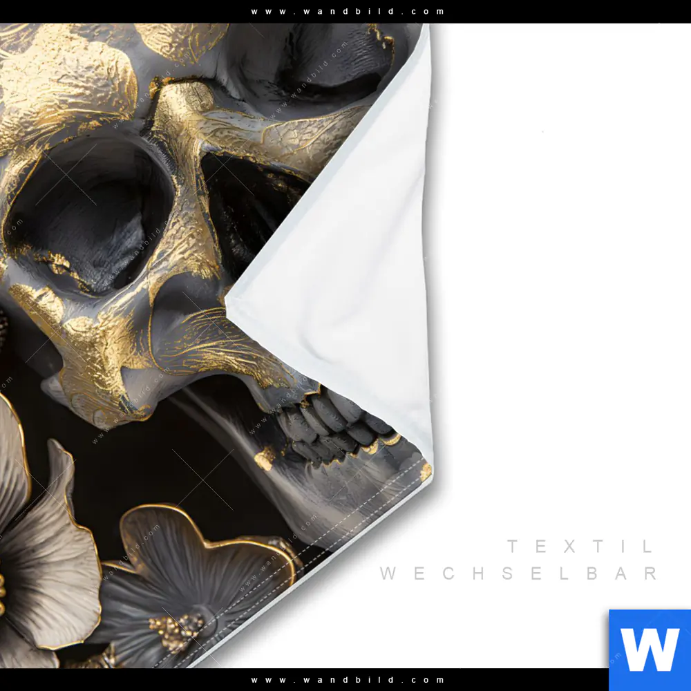 Wechselmotiv | Floraler Totenschädel | Quadrat - Image 3