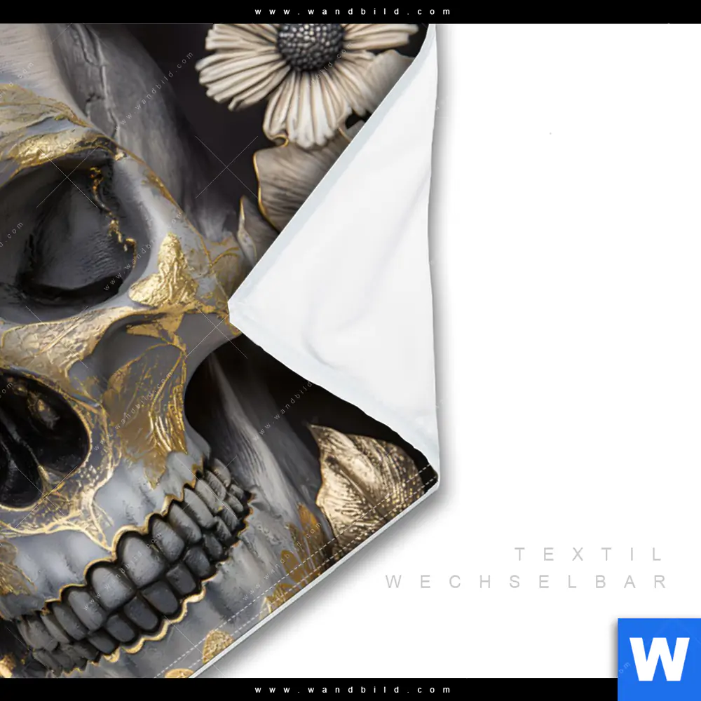 Wechselmotiv | Floraler Totenschädel | Querformat - Image 3