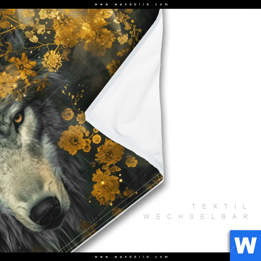 Wechselmotiv | Goldener Wolfblick | Querformat - Image 3