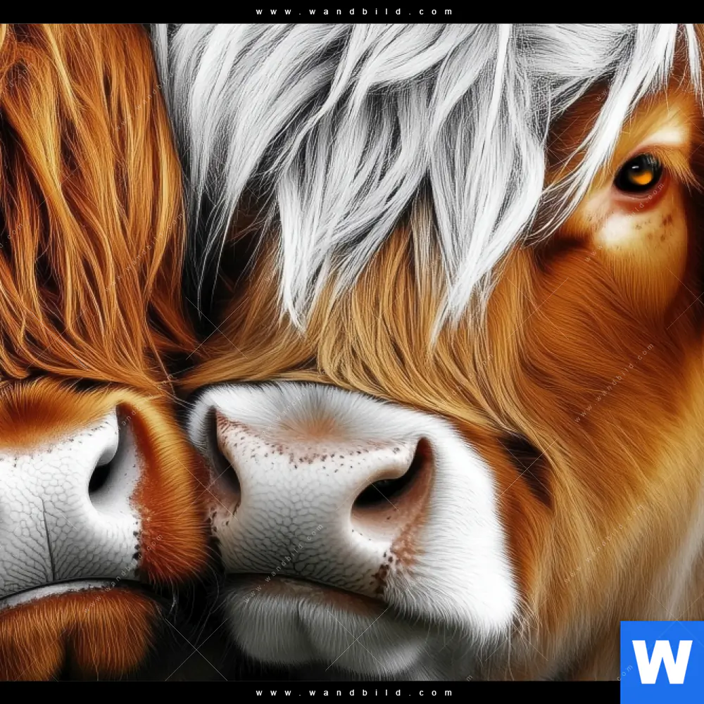Wechselmotiv | Hochlandrinder - Harmonie der Natur | Quadrat - Image 4