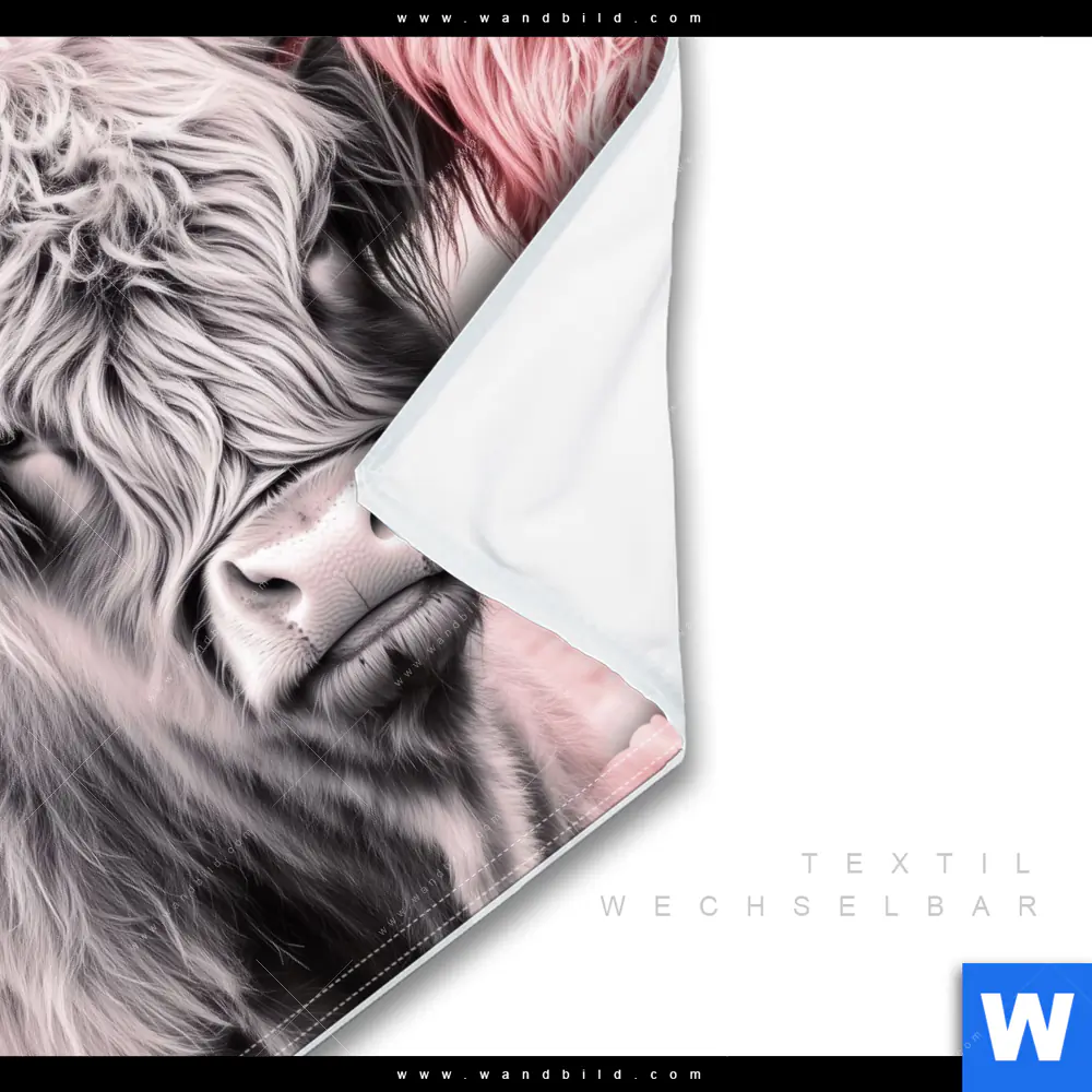 Wechselmotiv | Hochlandrinder - Harmonie in Pastell | Quadrat - Image 3