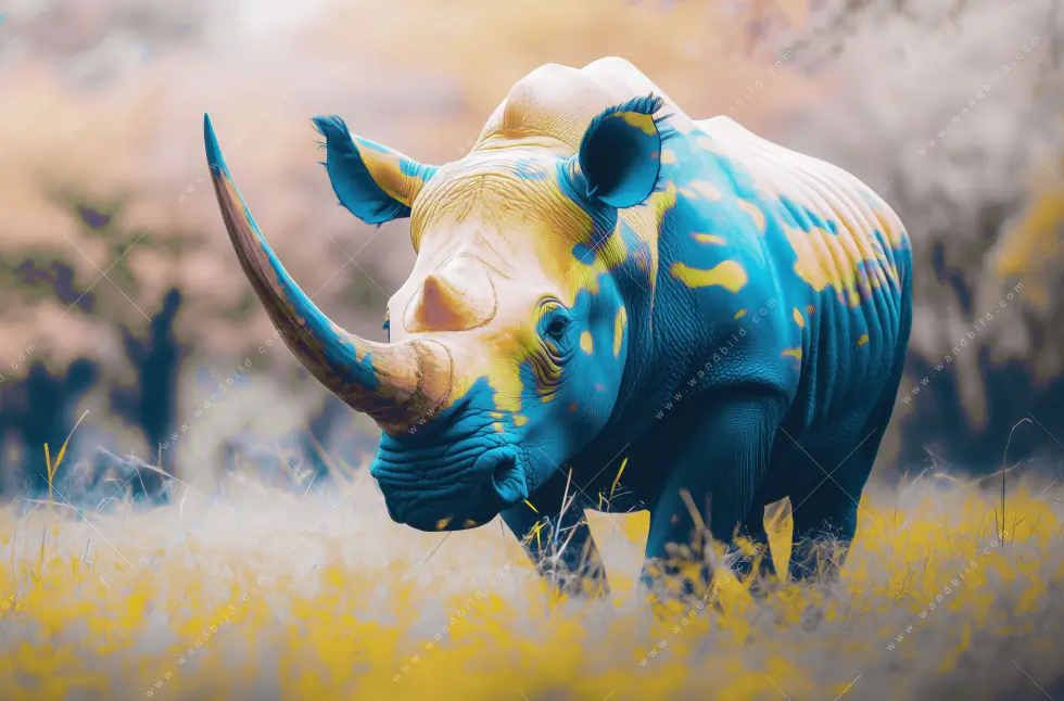 Wechselmotiv | Nashorn - Farben der Wildness | Querformat - Image 5