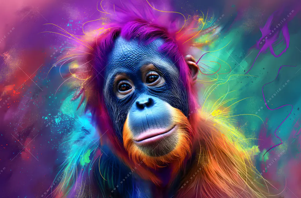 Wechselmotiv | Orang-Utan in Regenbogenfarben | Panorama - Image 5